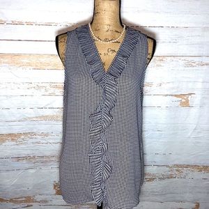 Banana Republic Houndstooth Tank Blouse Medium
